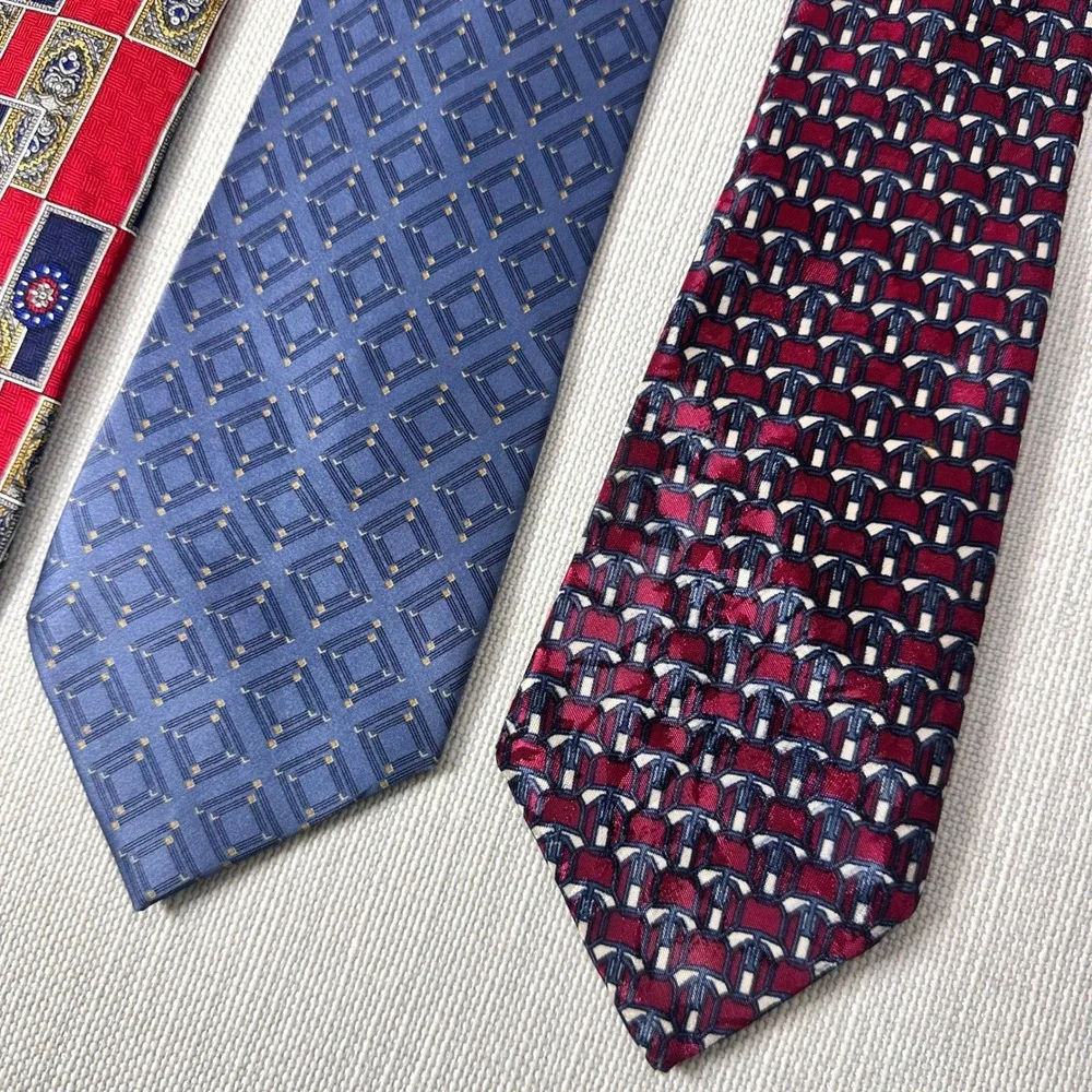 Vintage Classic Multicolor Necktie Bundle Bill Blass Puritan Jimmy Z 5pc Set‎